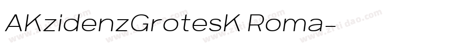 AKzidenzGrotesK Roma字体转换